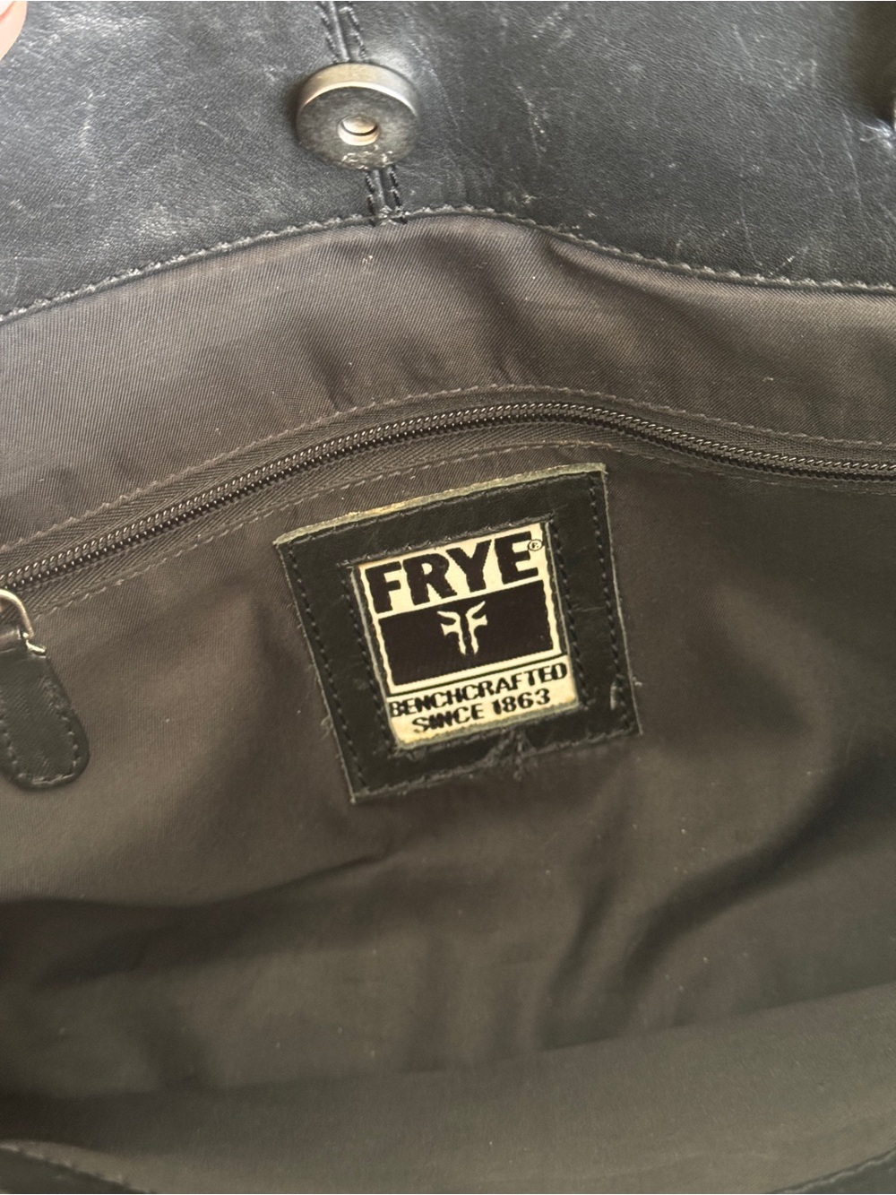 Frye Black Leather Tote Bag - Picture 8 of 9